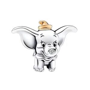 Disney Dumbo Silver and Gold Charm with Diamond